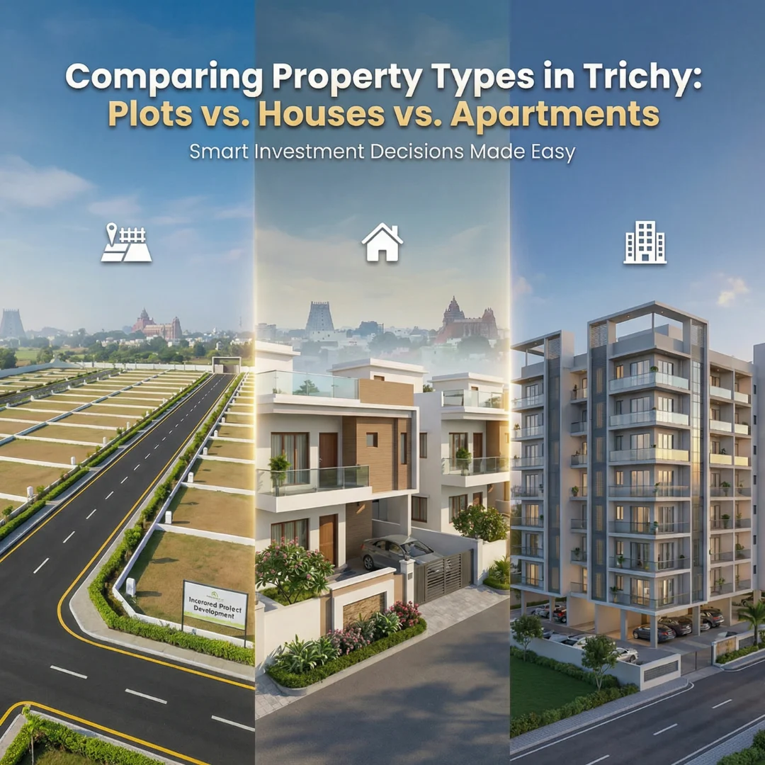 Comparing Property Types in Trichy: Plots vs. Houses vs. Apartments