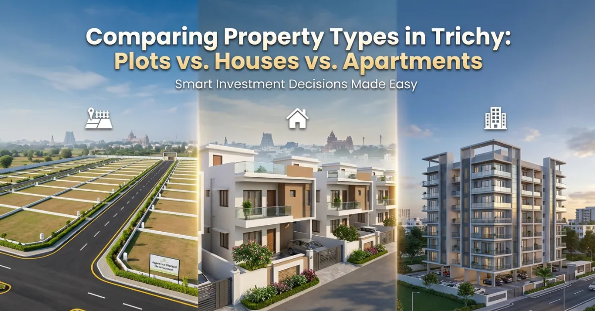 Comparing Property Types in Trichy: Plots vs. Houses vs. Apartments